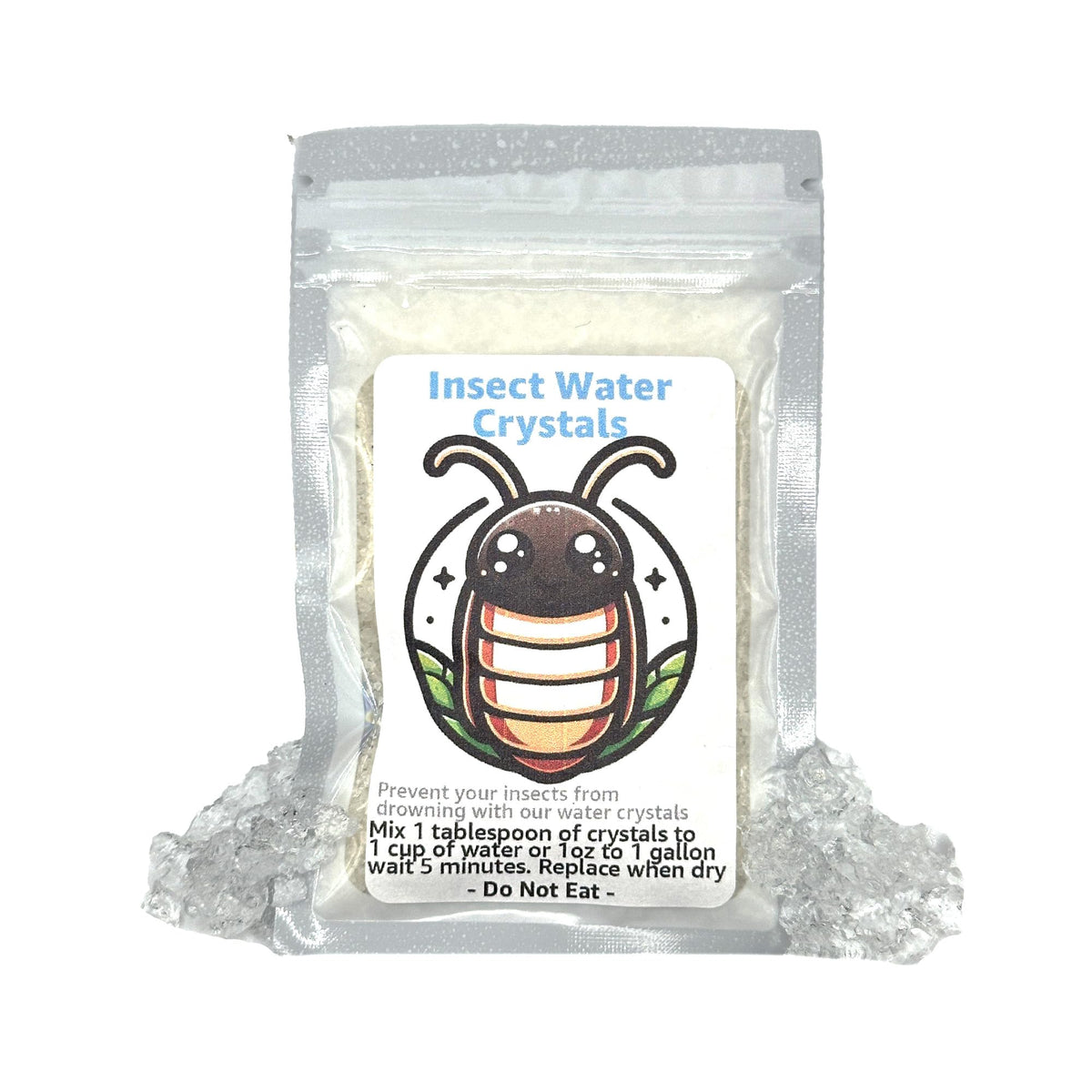 CTWPets cristaux d'hydratation emballage 1oz — source hydratation naturelle pour insectes