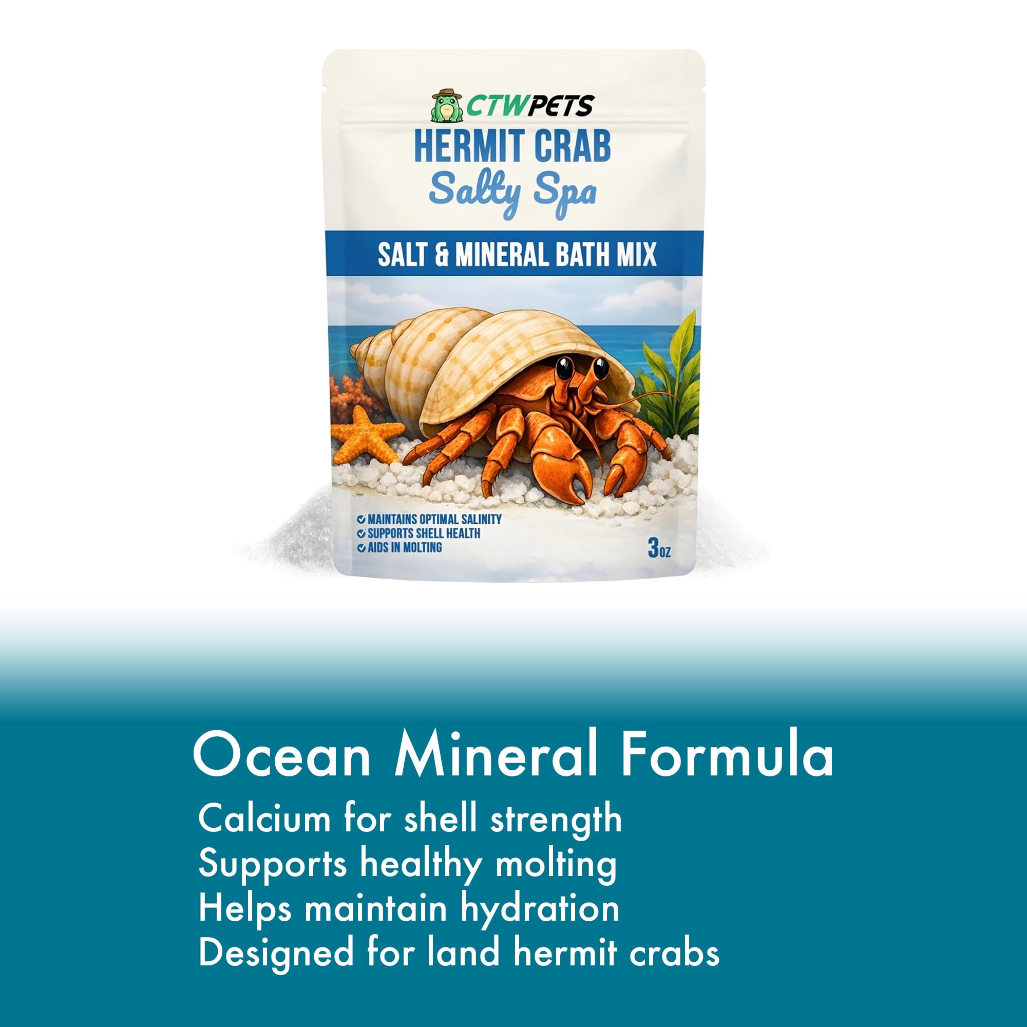 CTWPets Hygiène et bien-être—soin régulier pour crabe ermite.