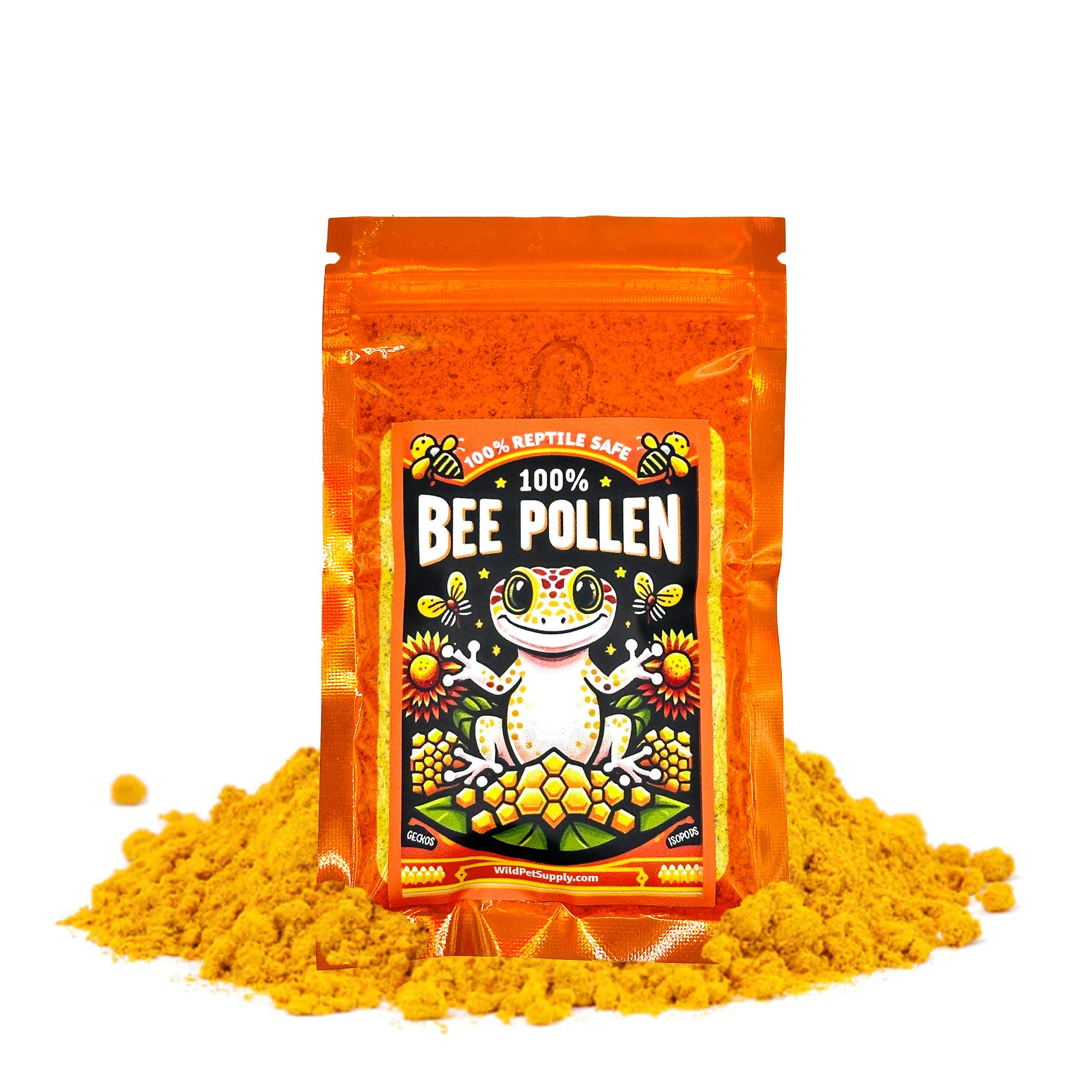 CTWPets poudre pollen d'abeille en bouteille, friandise naturelle pour reptiles