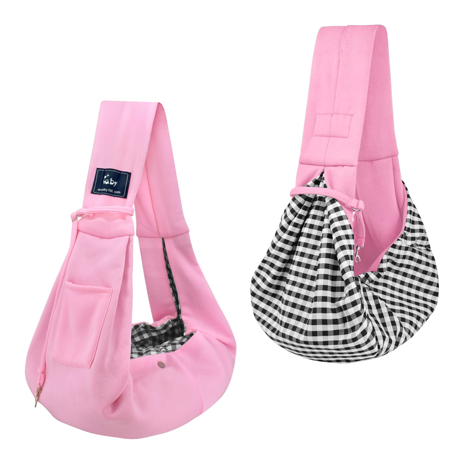 CUBY porte-chat-chien rose, accès rapide et sécurité pendant l'utilisation.