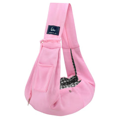 CUBY porte-chien-chat rose, pratique pour promenades mains libres et sécurité.