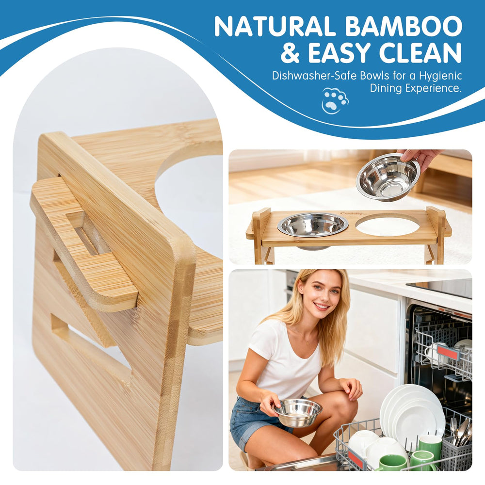 Design en bois de bambou moderne de CuddlyCo s'intègre au décor.