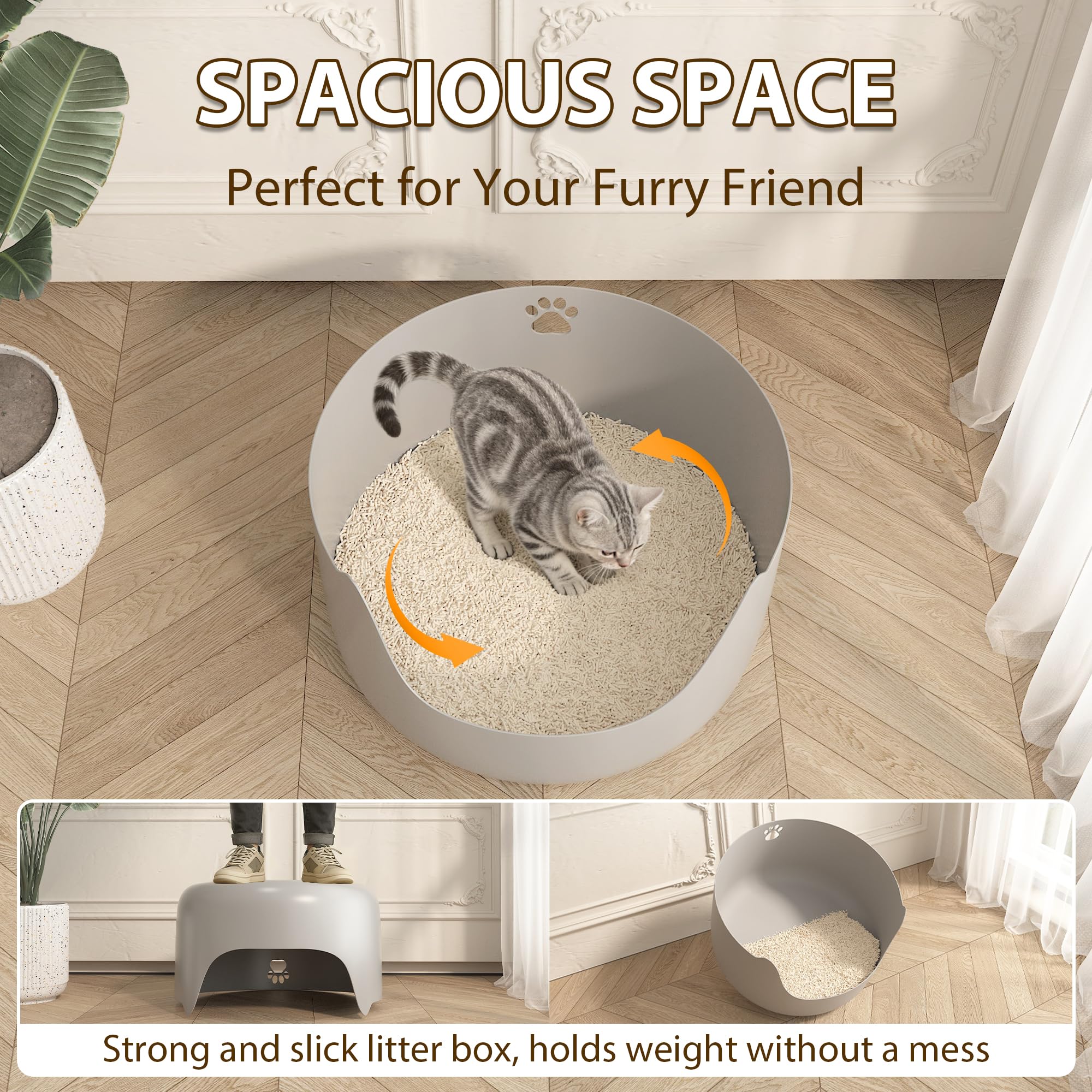 Boite Cuddpaw grand pan murs hauts, reduction des eclaboussures.