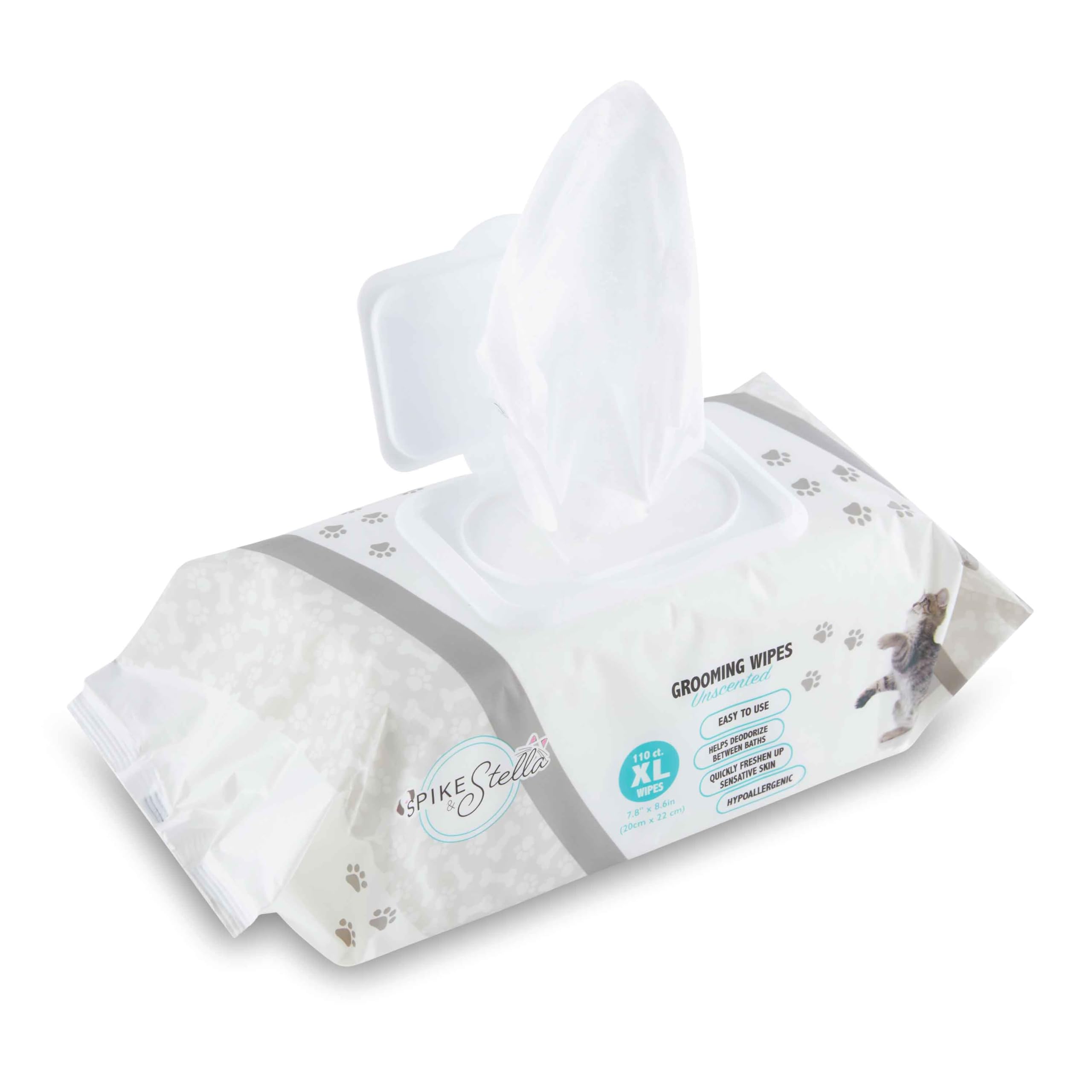 Lingettes Cudlie lavande pour nettoyage doux des chiens et chats