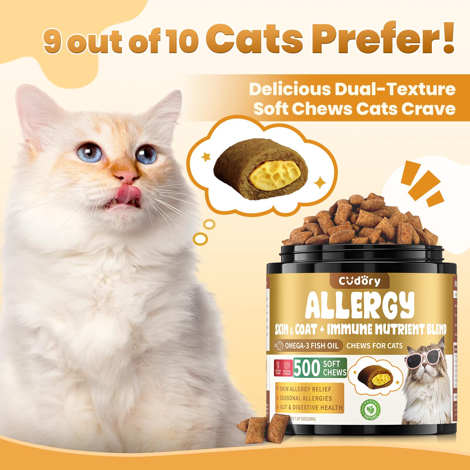 Cudory chat gout poulet-fromage: friandises savoureuses pour une alimentation sensible