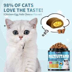 Cudory Chat Multivitamines Croquant-Crémeux: texture savoureuse pour énergie et métabolisme.