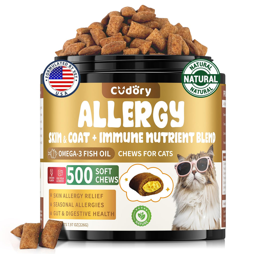 Friandises Cudory pour chats allergie 500: soutien potentiel immunitaire et confort saisonnier