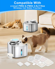 Éponges Cunina pour fontaine chat, remplacement simple et efficace.