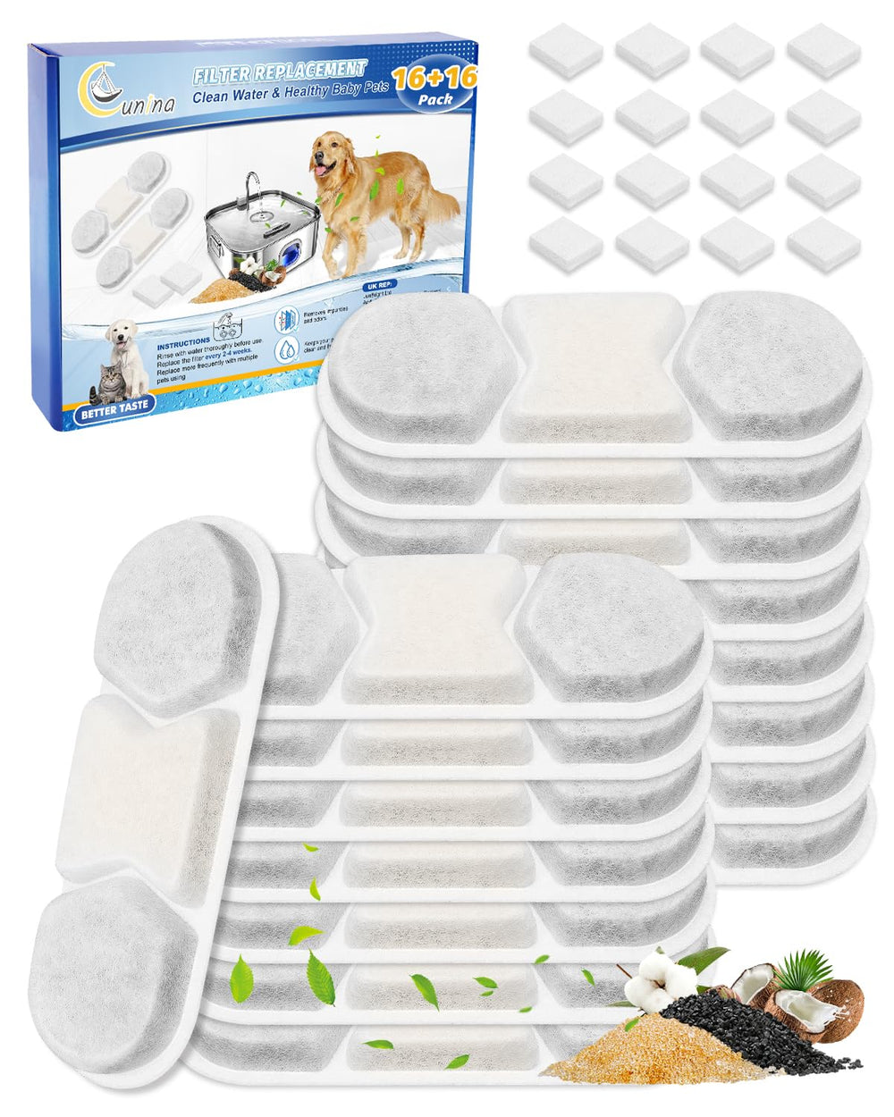 Filtre Cunina pour Fontaine MAILOFY 410oz: compatibilité précise et eau plus fraîche.