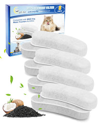 Filtre Cunina pour fontaine animale, pack de 8, eau plus fraîche.