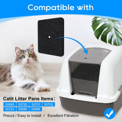 Pack de 6 filtres Cunina au charbon actif pour litière Catit
