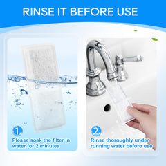 Pack 12 filtres et 12 éponges Cunina, pratique pour plusieurs mois