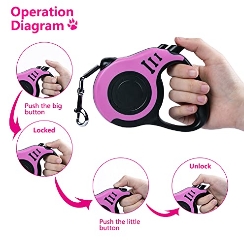 Cupdarow Laisse retractable pivot 360 anti-entortillement: évite les nœuds pendant la promenade.