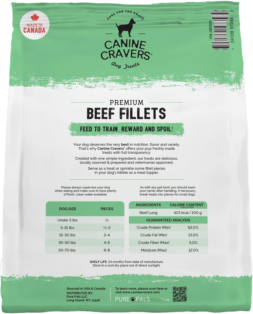 CURE FOR THE CRAVE CANINE CRAVERS : sans-additifs, ingrédients simples pour chiens sensibles.
