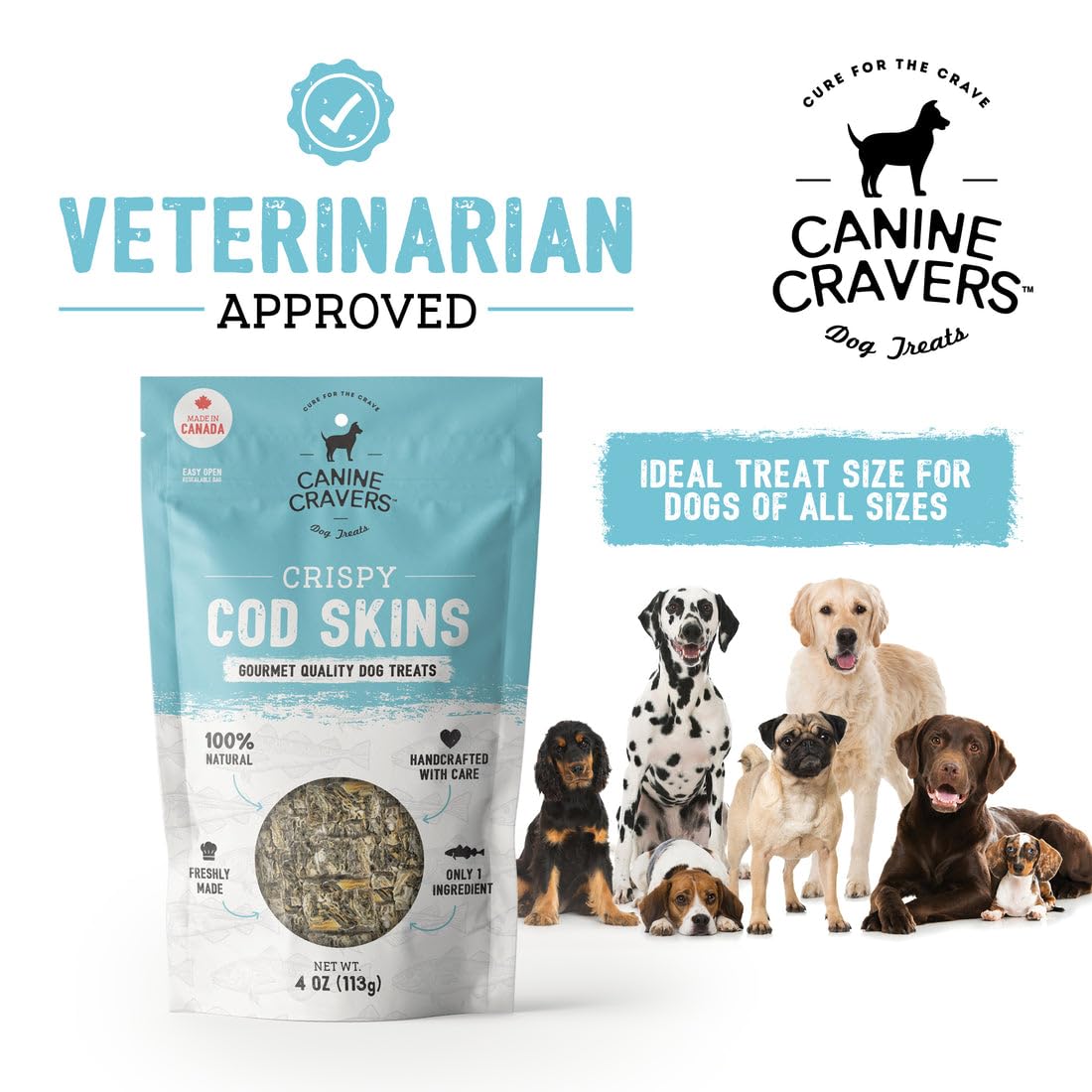 Cure for the Crave Canine Cravers – friandise sans gluten, sans soja et sans céréales.