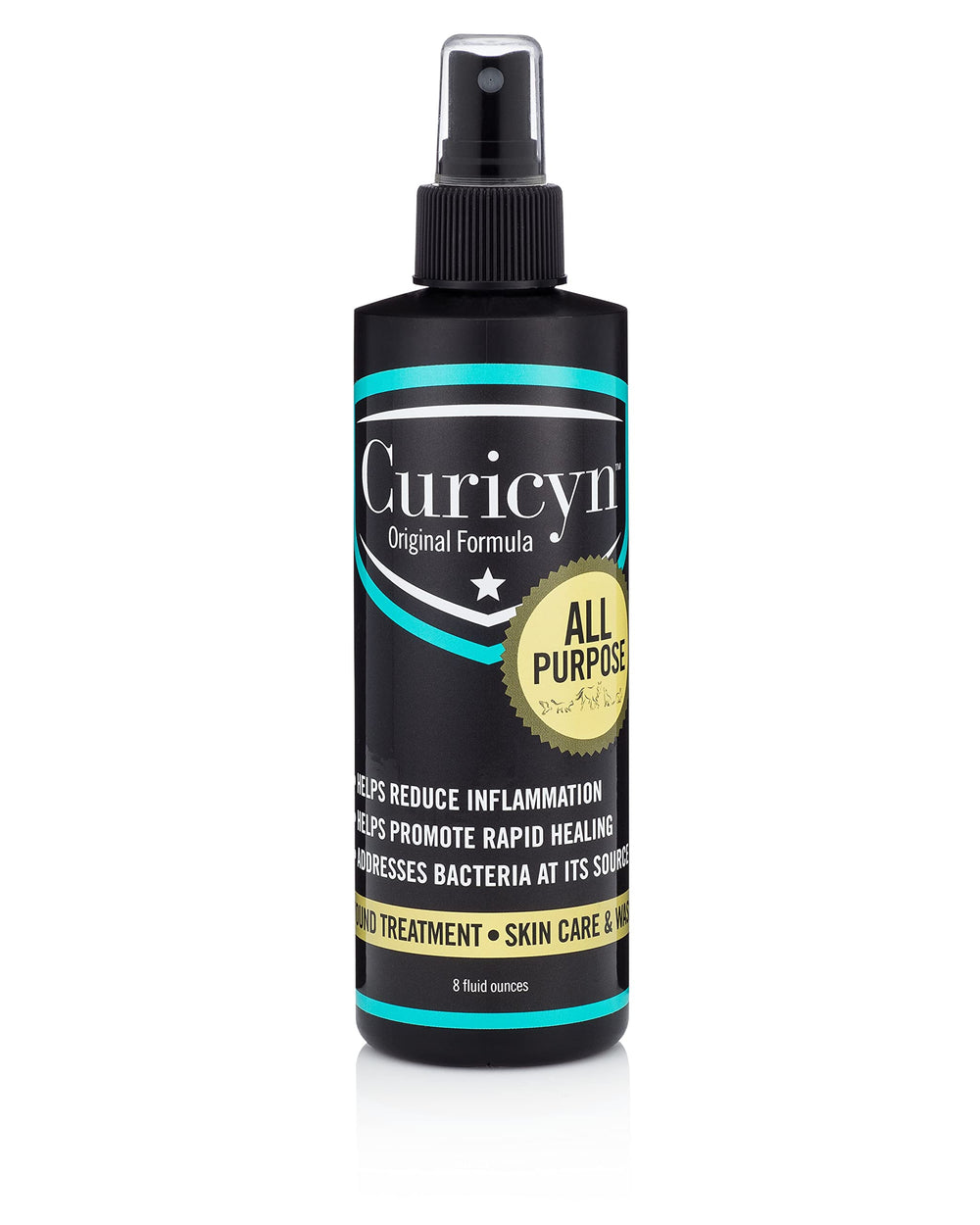 Curicyn spray-bouteille pour animaux, soin rapide et sûr pour les plaies mineures.