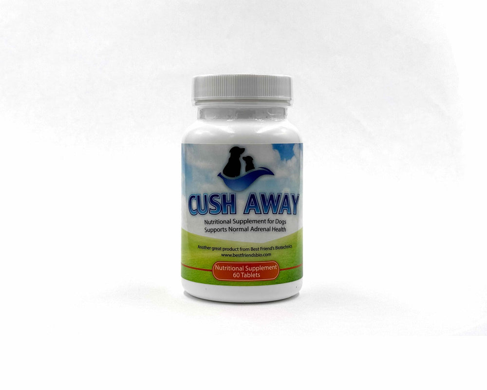 CushAway, etiquette produit montrant lignanes et mélatonine.