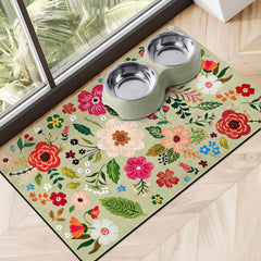 Cuslnox tapis alimentation absorbant rapide en action sur le sol