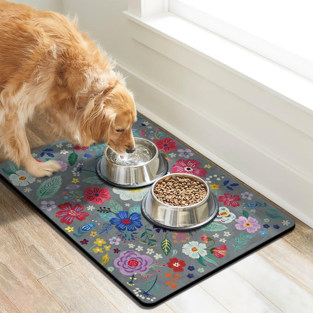 Tapis Cuslnox anti-dérapant maintient la gamelle en place.