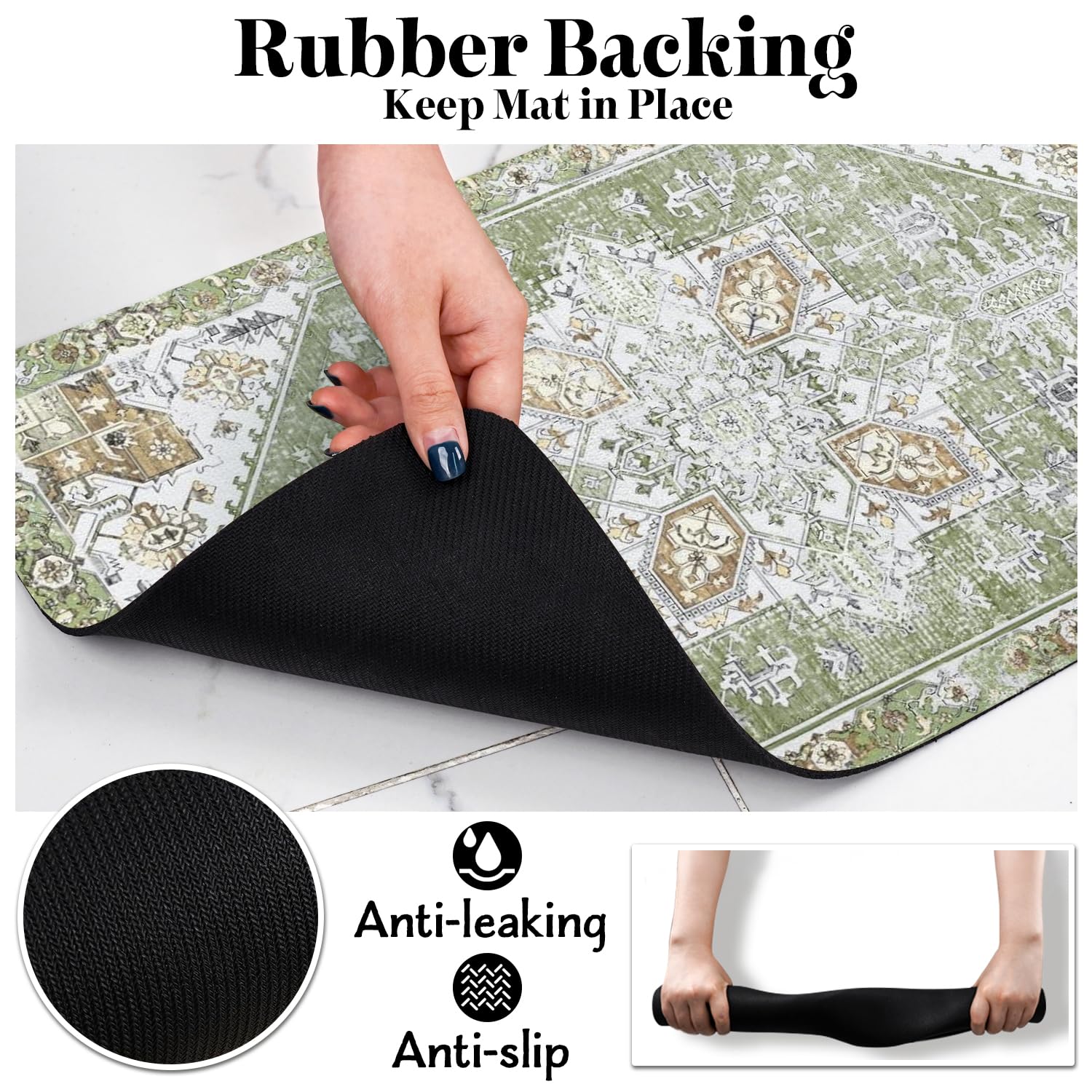 Cuslnox tapis-roulable-et-stockage : se roule pour rangement et transport.