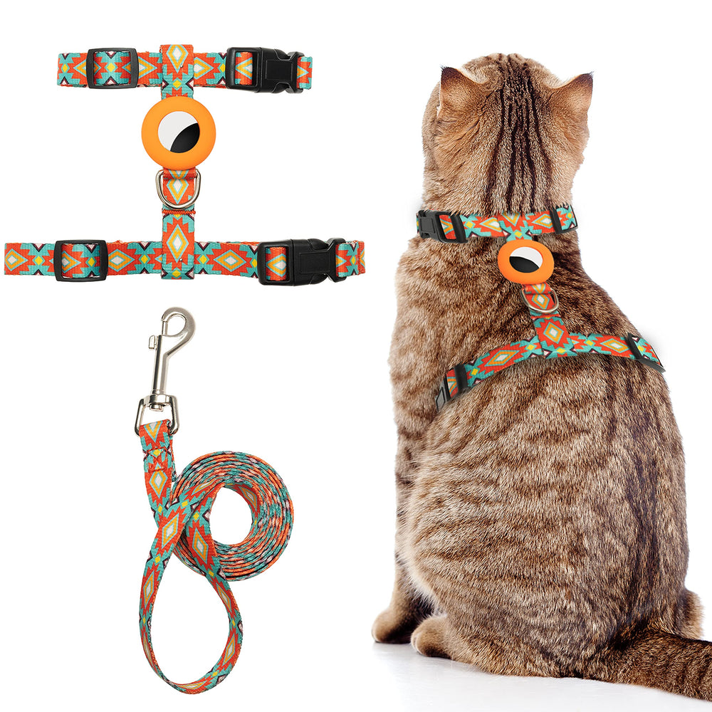 Harnais Cusozwo avec porte-AirTag pour retrouver facilement votre chat.