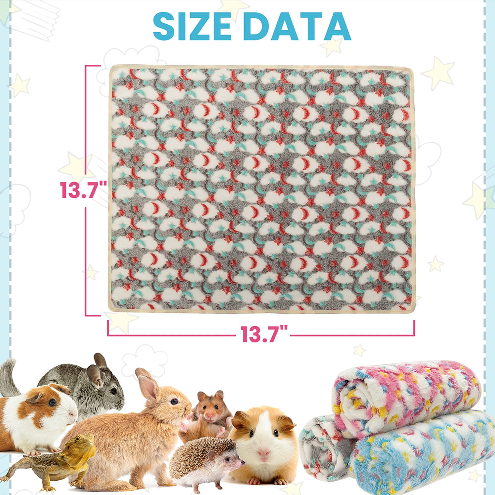 CUSOZWO tapis-fleece double-face bleu douceur pour petit animal.
