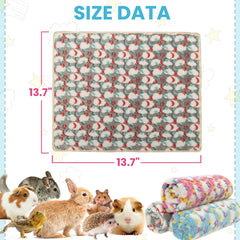 CUSOZWO tapis-fleece double-face bleu douceur pour petit animal.