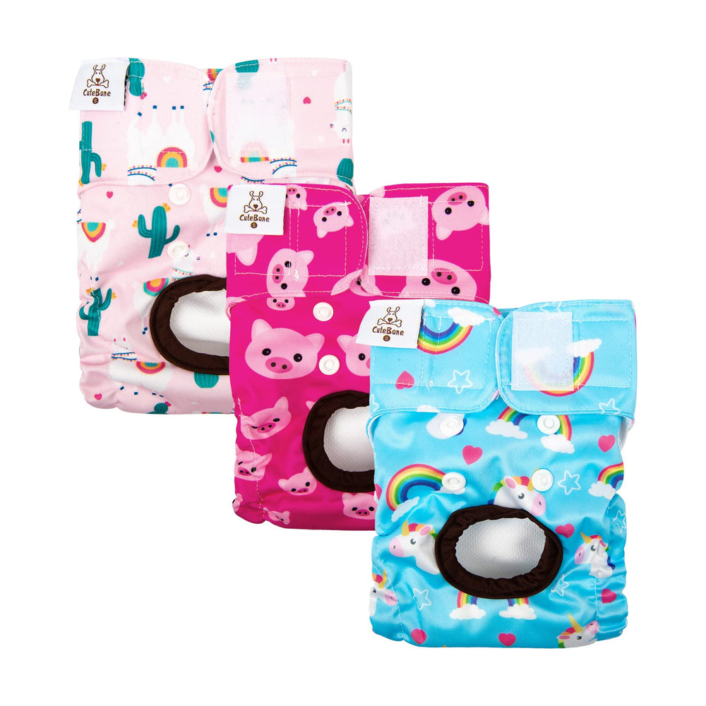 CuteBone couches-chien-femelle ajustables-elastiques: maintien confortable et ajustement sur mesure.