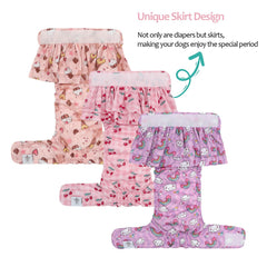 CuteBone couches-chien-femelle avec elastiques-reglables pour ajustement confortable