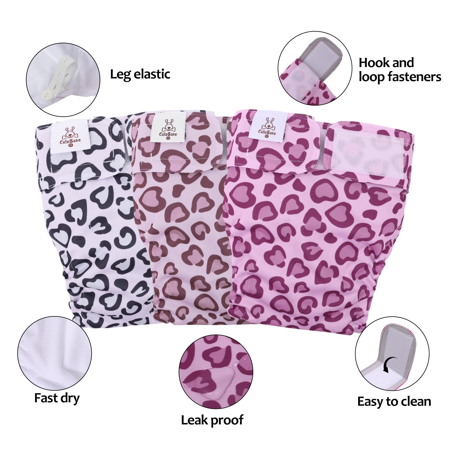 Extérieur imperméable CuteBone pour éviter les fuites.