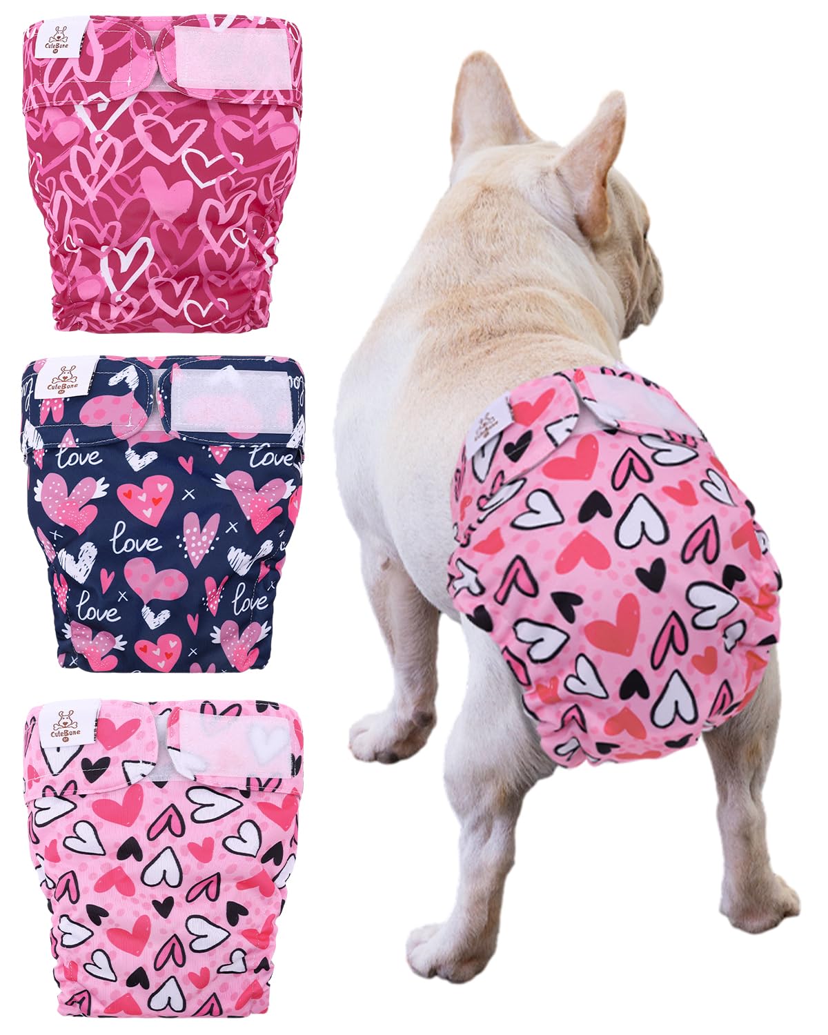 CuteBone couches chien femelles sans trou de queue, protection fiable lors des sorties