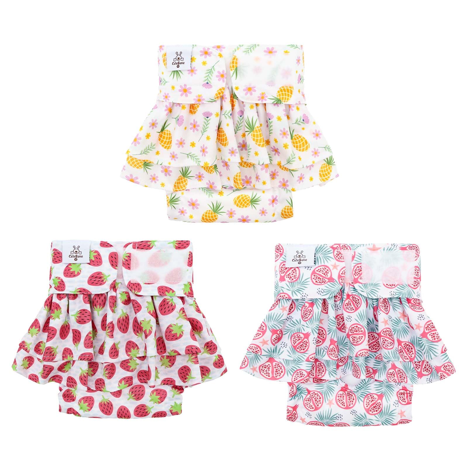 CuteBone couches-chien-jupe-trois-paquets: protection pratique et élégante.