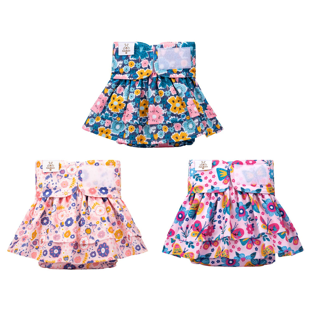 CuteBone couches-chien jupe ensemble 3-pack : protection et style lors des périodes