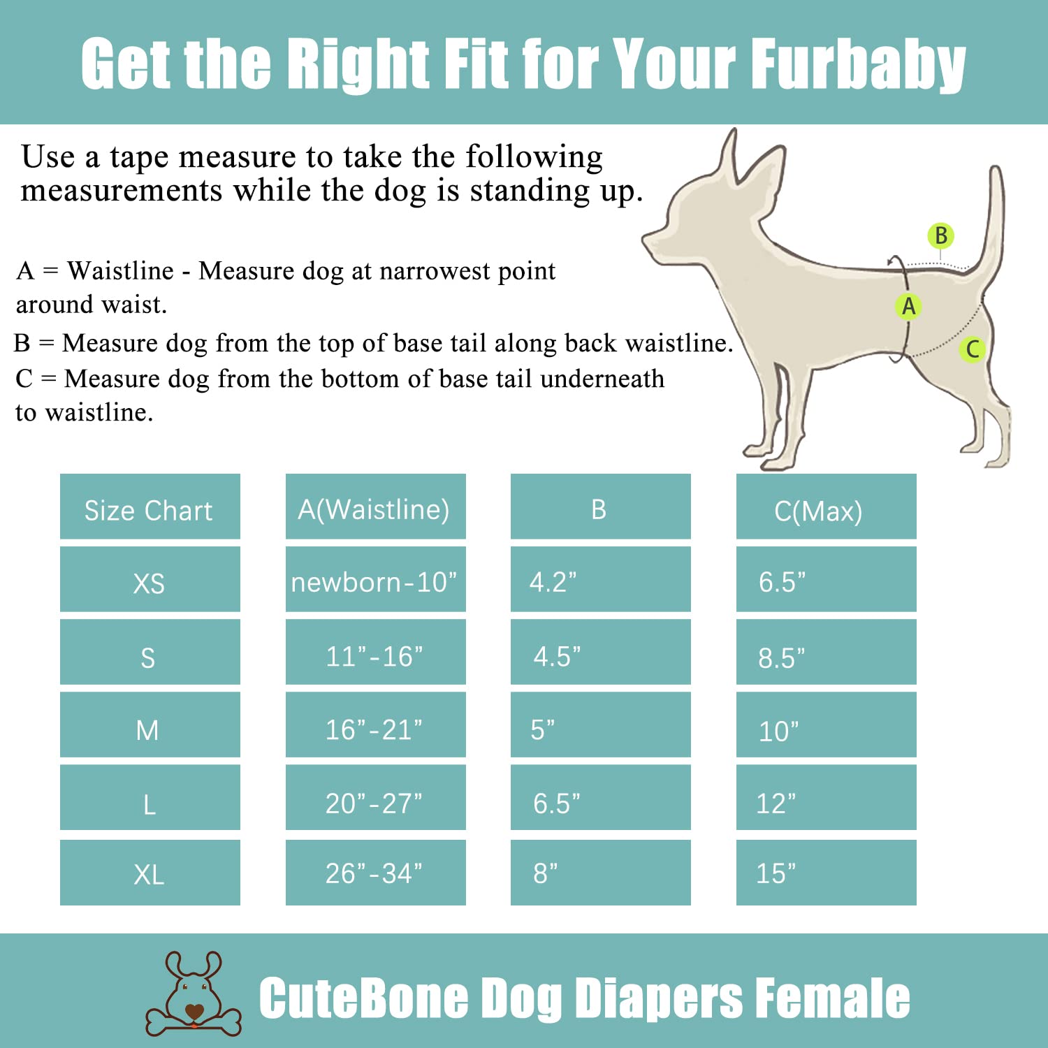 CuteBone couches-chien fermeture velcro douce : facile à mettre et à retirer
