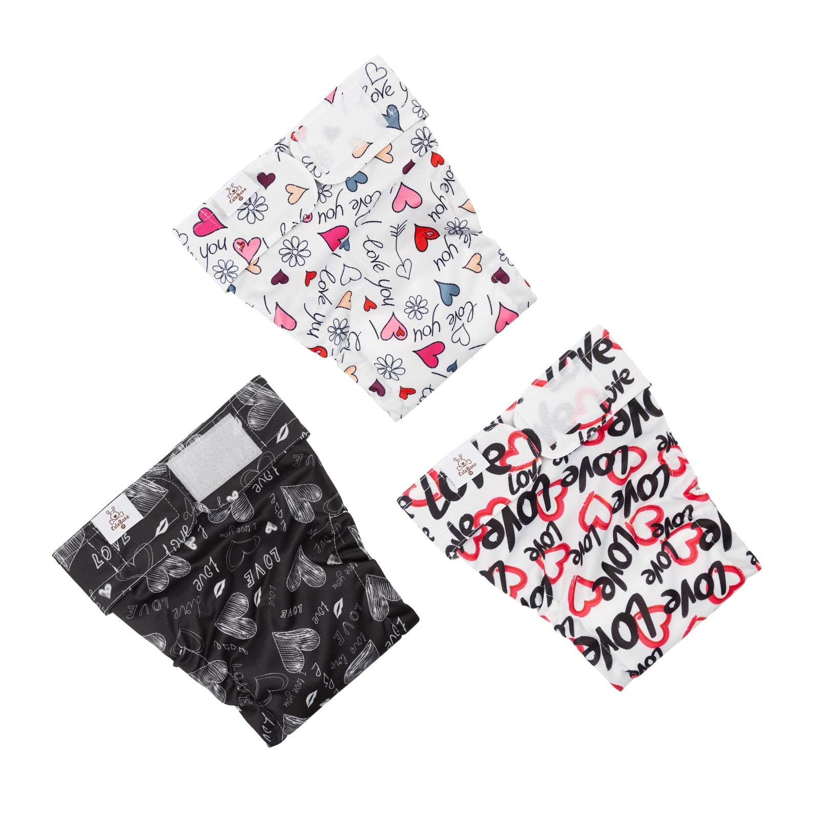 CuteBone couches chien femelle avec velcro reglable pour un ajustement sûr lors des sorties.