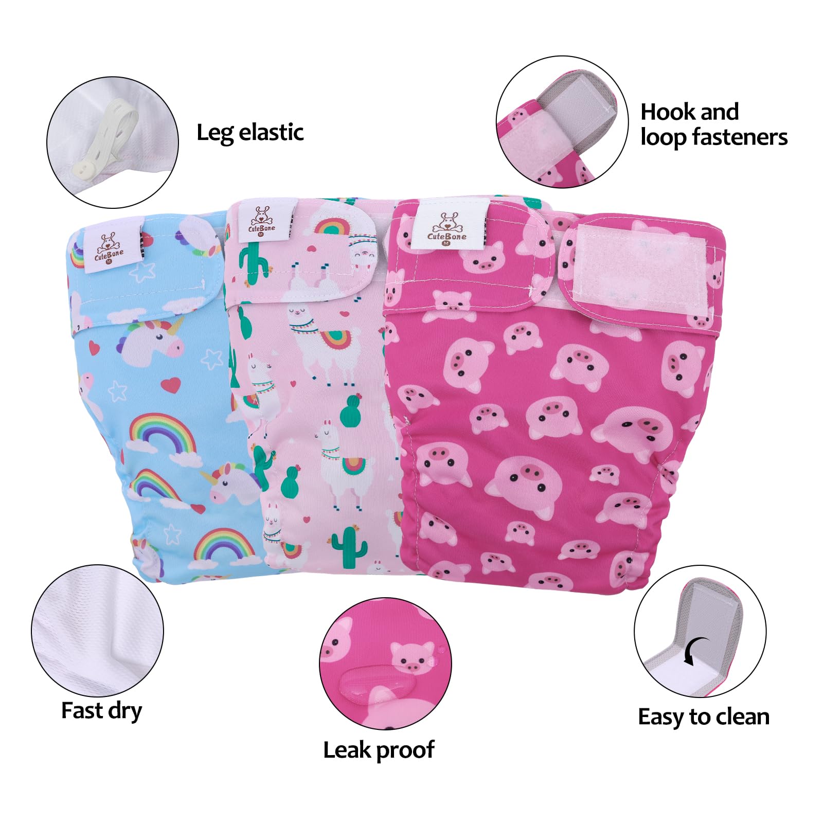CuteBone couches-elastiques-pattes-ajustables: maintien fiable pendant les promenades.