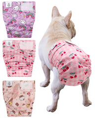 Couches Cutebone pour chien femelle sans trou de queue, confortables et anti-fuites.