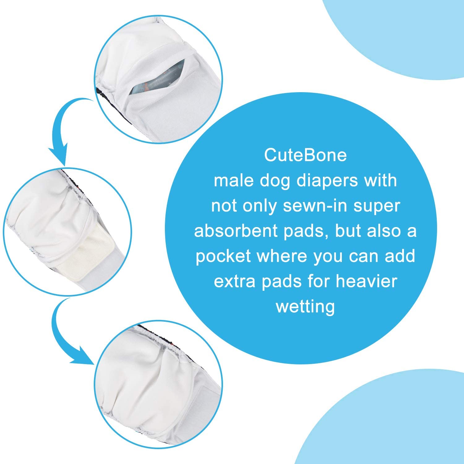 CuteBone système de fermeture velcro rapide assure un ajustement sûr.