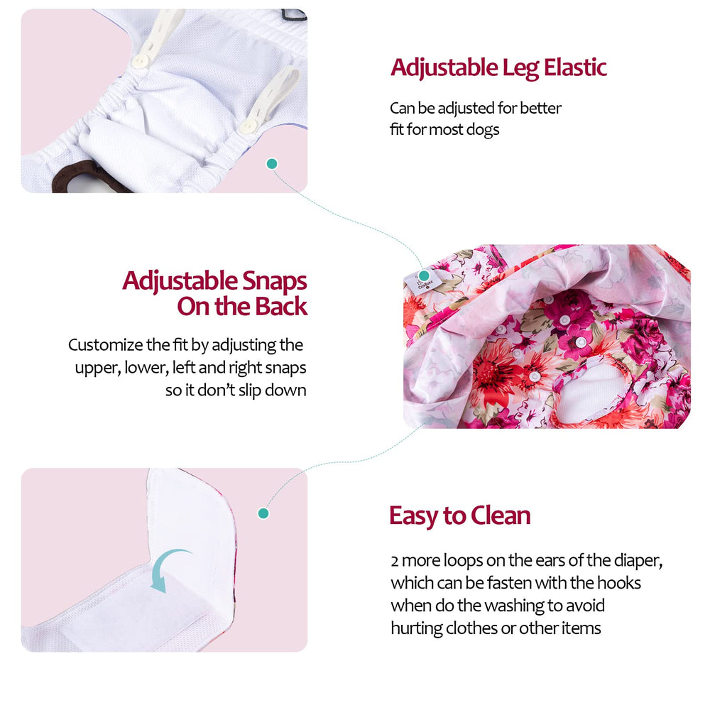 CuteBone: couche anti-fuite pour chienne femelle, étanche et fiable.