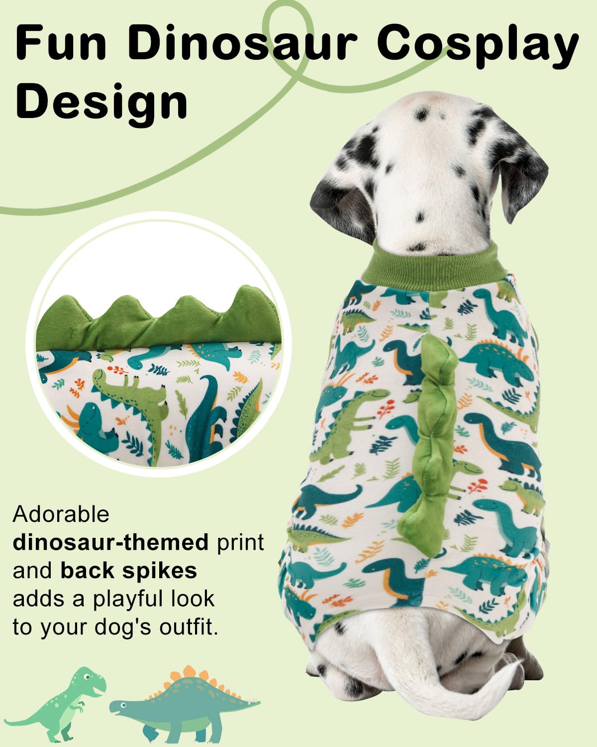 CuteBone pull-over velours cristal dinosaure, chaleur douce et ajustement sûr.