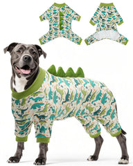 Pyjama dinosaure CuteBone pour chien, doux et chaud pour soirées cocooning.