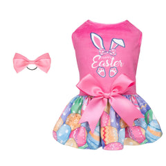 CuteBone robe chien velours rose avant - aspect élégant et confortable.