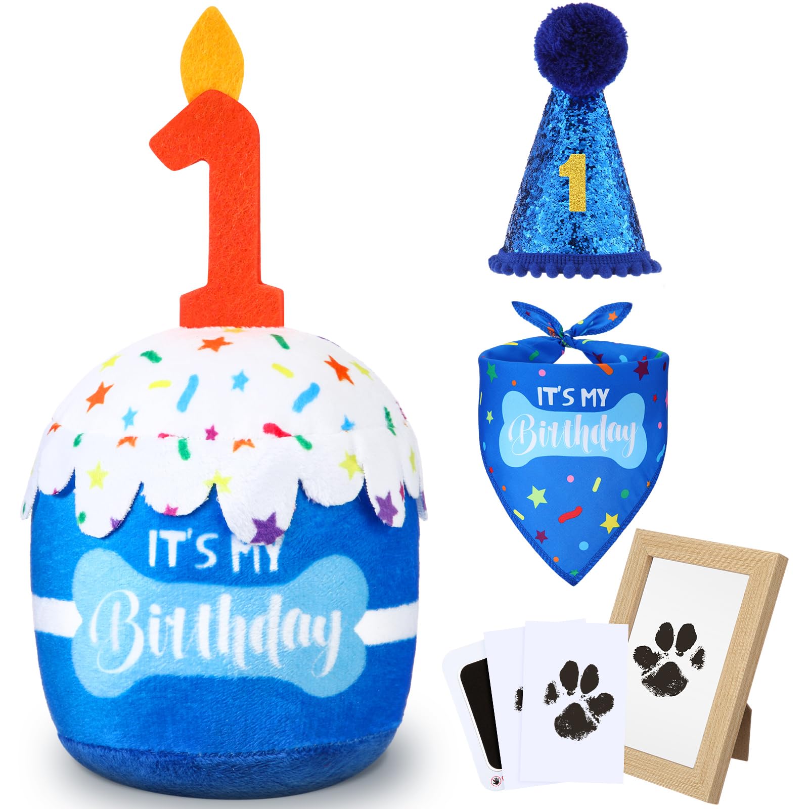 Chapeau Cutecrop pour chien avec sequins, parfait pour la photo de fête.
