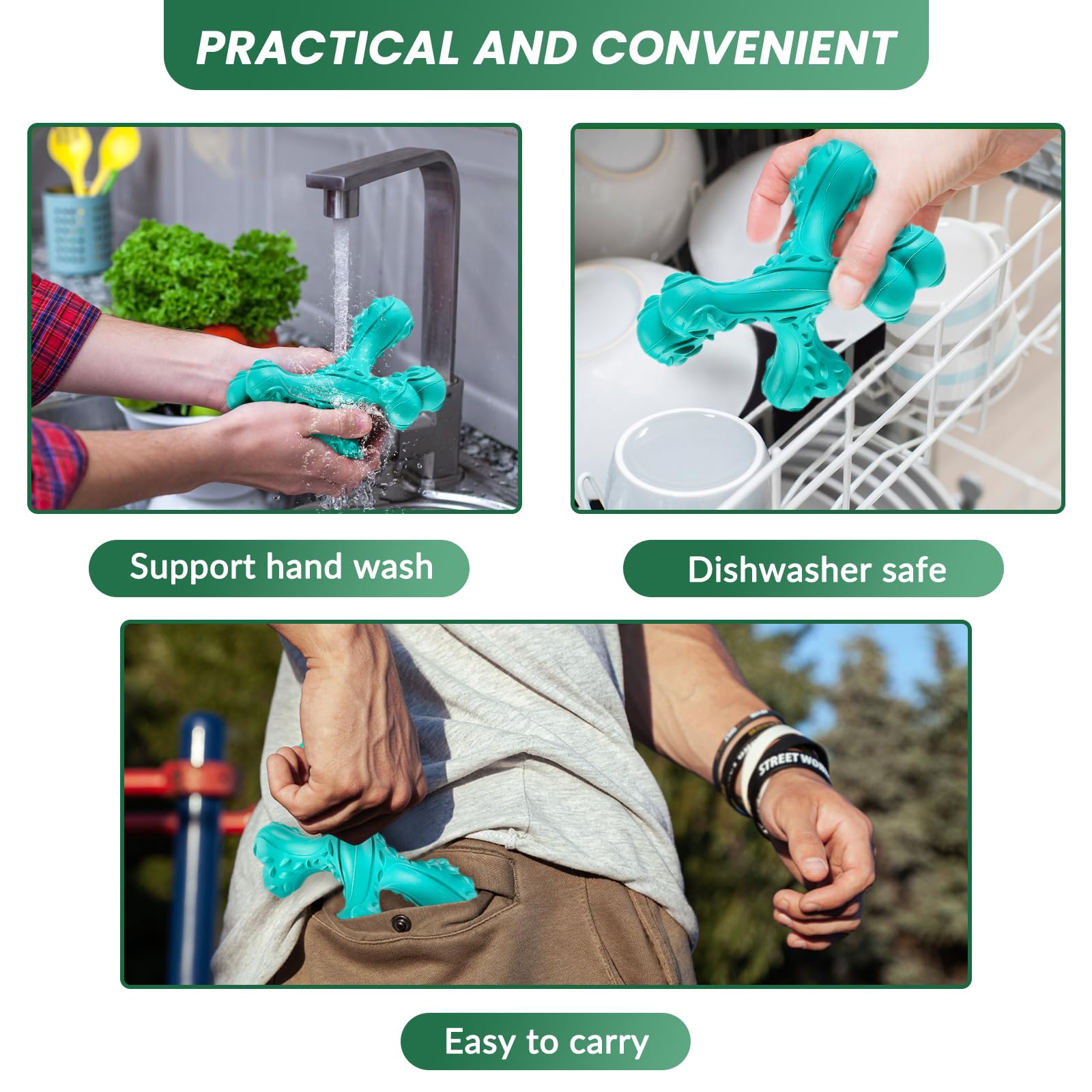 CVALIN grande taille adaptée pour chiens moyens et grands, sécurité d'ingestion.