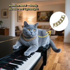 CWYZA collier-chat or léger et durable, confort quotidien.
