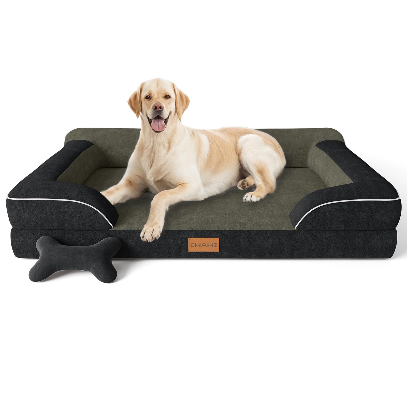 CWAWZ Jumbo Dog Bed avec mousse orthopédique pour grands chiens et soutien articulaire.