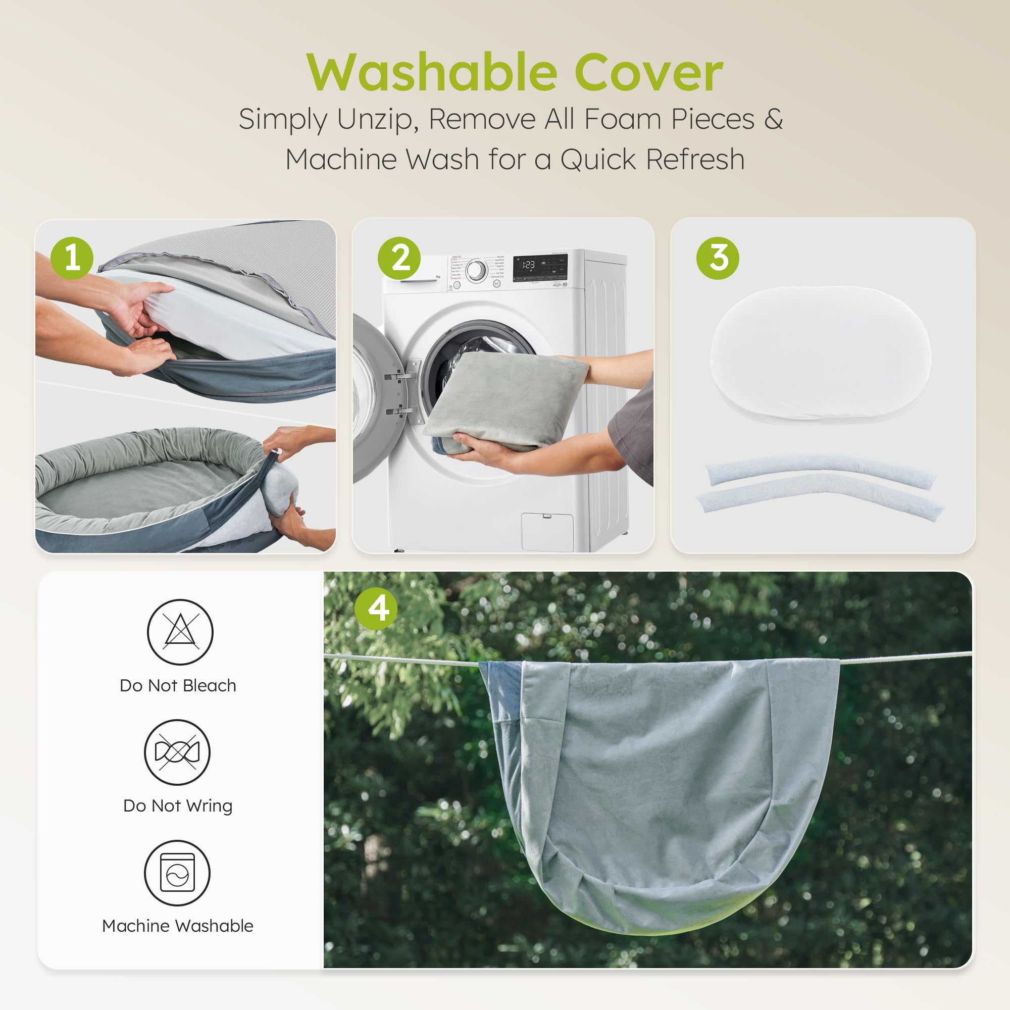CWAWZ housse lavable pour entretien facile et rapide