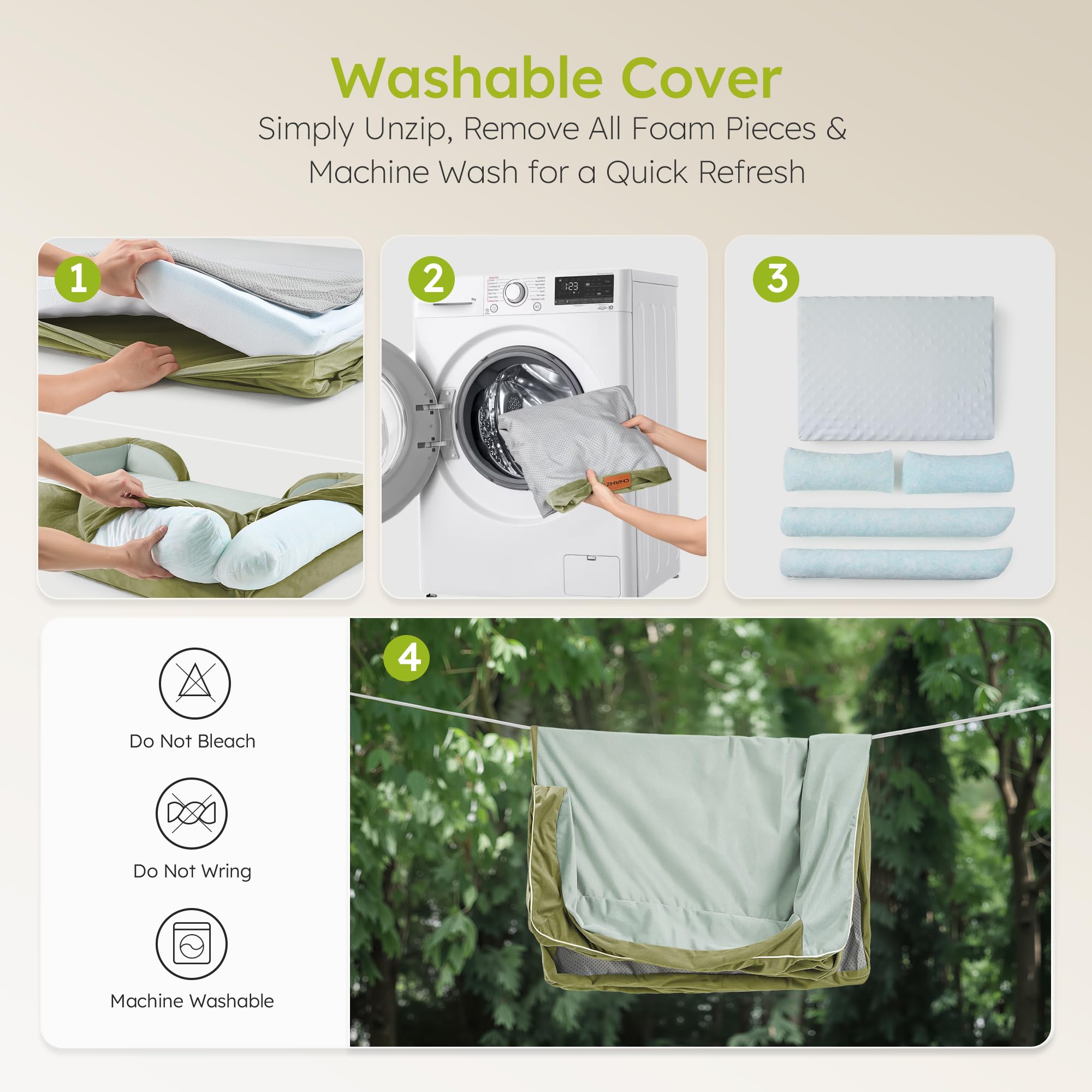 CWAWZ housse lavable et hygiène simplifiée