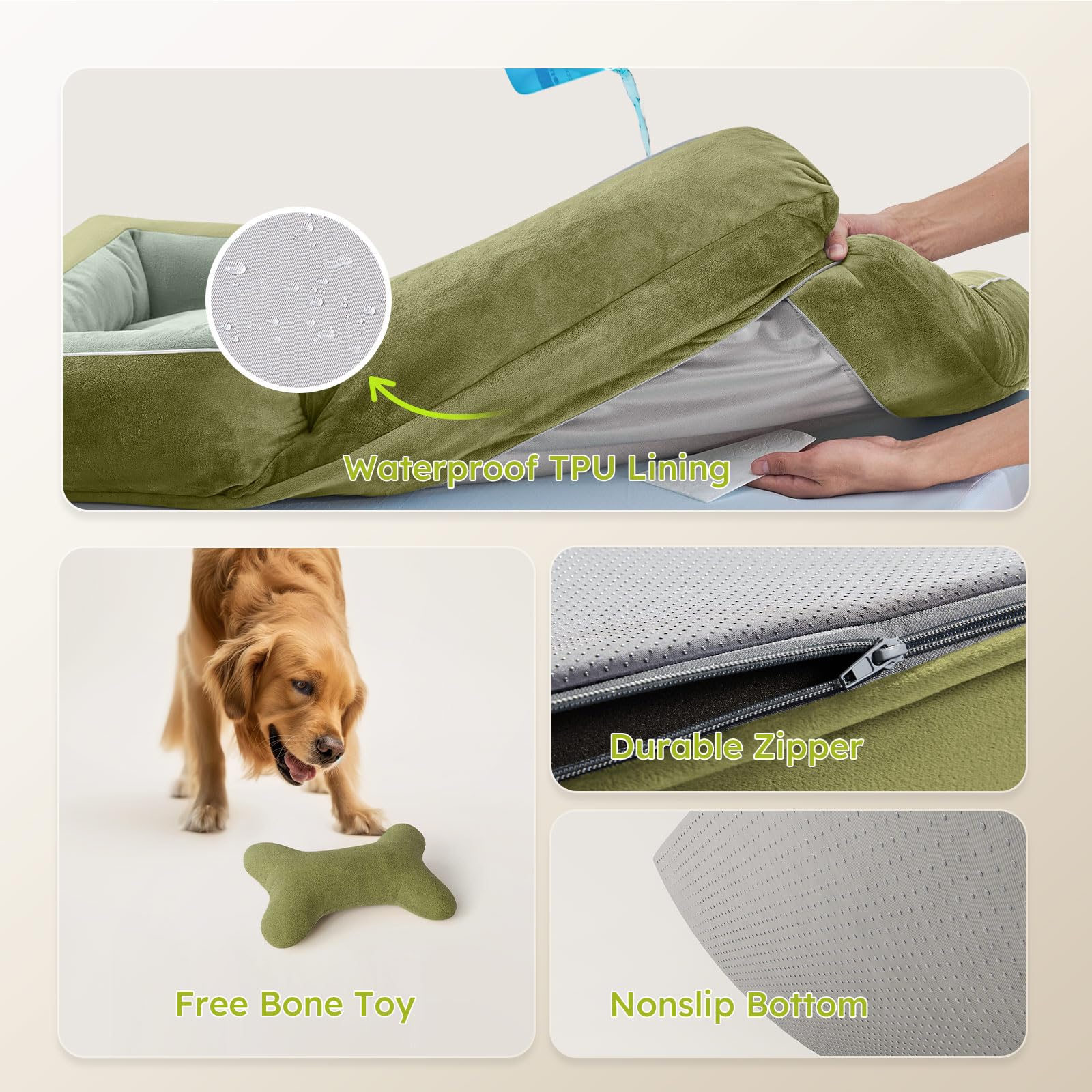 CWAWZ lit de grande taille 42 pouces pour grands chiens