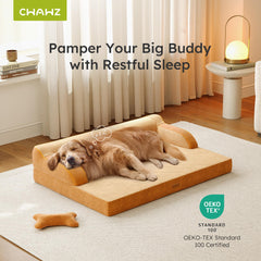 CWAWZ XL lit orthopedique chien dort sur lit confortable et sûr